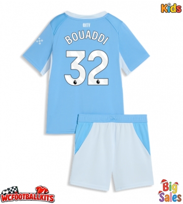 Manchester City Ayyoub Bouaddi #32 Replica Home Stadium Kit for Kids 2026-27 Short Sleeve (+ pants)